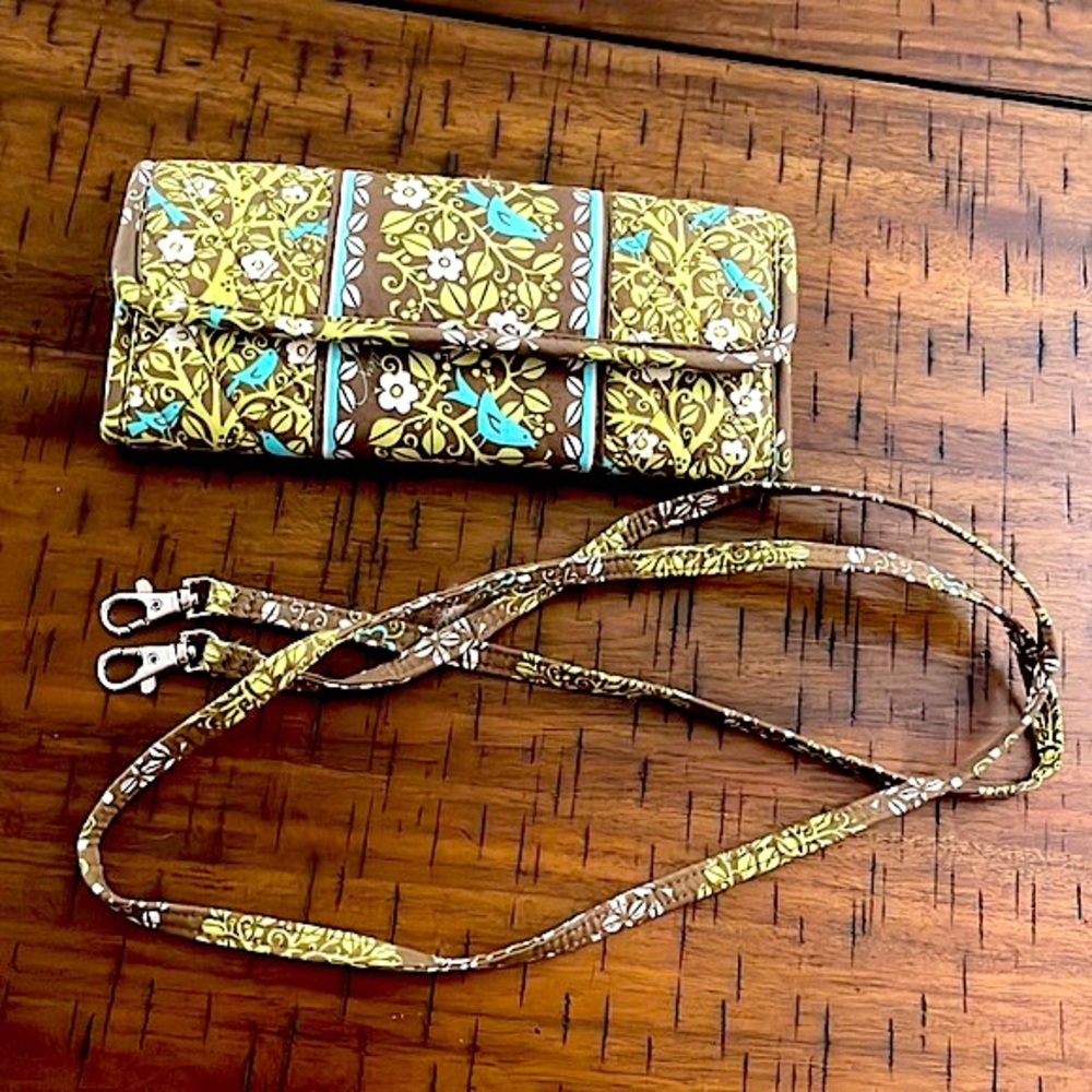 Vera Bradley Mini Crossbody Wallet Strap Or Strapless